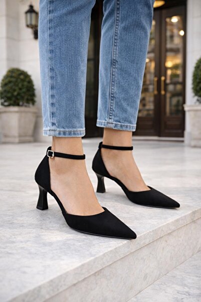 DORA Albeni Ženske cipele sa šiljatim vrhom i kratkom petom - Crne Antilop