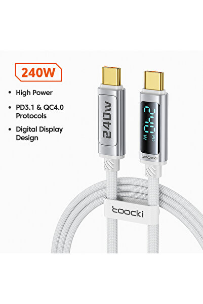 choice2 toocki 2m White Toocki 240W USB C TO C Cable PD 3.1 Fast Charge Type ...