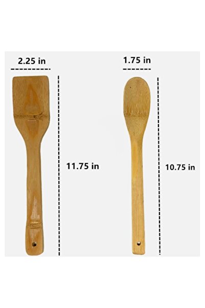 OEMS Set de tacâmuri de bucătărie, 4 buc., bambus, 28 cm, AdCos