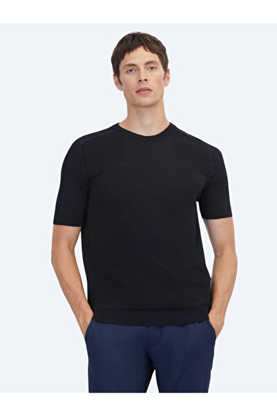 Kip Black Plain Knitted Knitwear