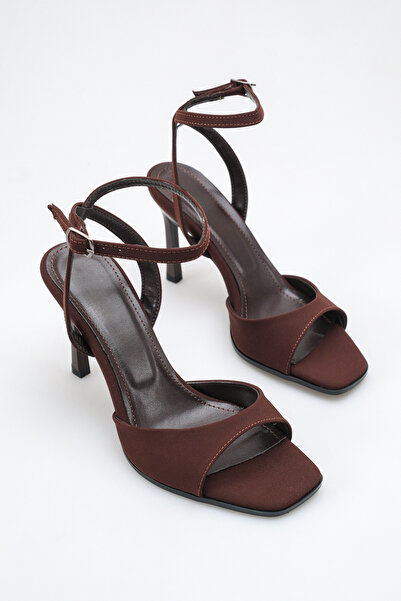 YADE MODA Curea încrucișată din satin maro amar, cu o singură curea, pentru f...