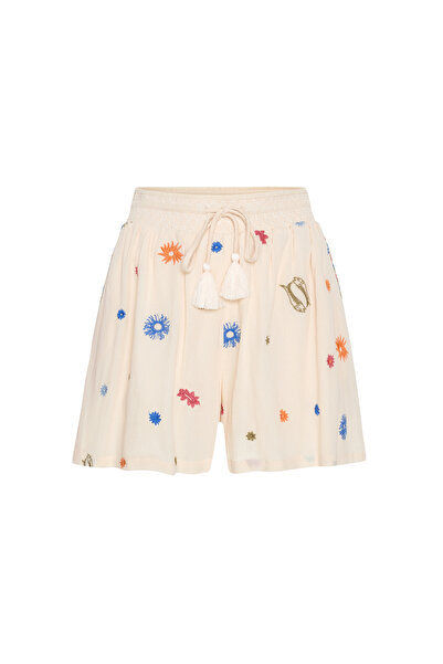 Mudo شورت مطرز بخصر مطاطي