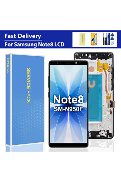 choice2 شاشة نوت 8 سوداء بإطار مع إطار لهاتف نوت 8 N950F N950U N950W N950FD ش...