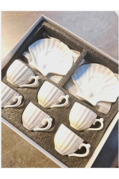 SİHİR Türk kahvesi fincanı beyaz inci