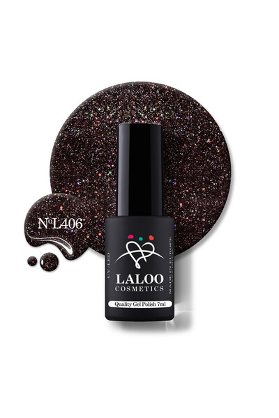 Laloo Cosmetics 406 Shimmering Brown Eggplant | Laloo gel polish 7ml