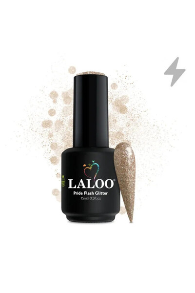 Laloo Cosmetics Gel polish Pride Flash Glitter 08 Gold 15ml