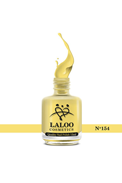 Laloo Cosmetics No. 154 Banana Yellow| Laloo classic nail polish 15 ml