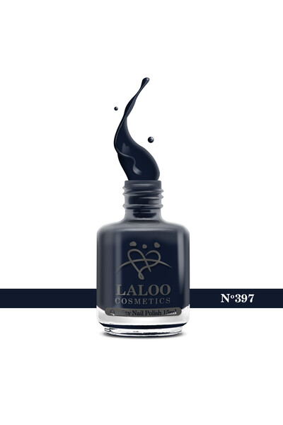 Laloo Cosmetics No. 397 Blue Black| Laloo classic nail polish 15 ml