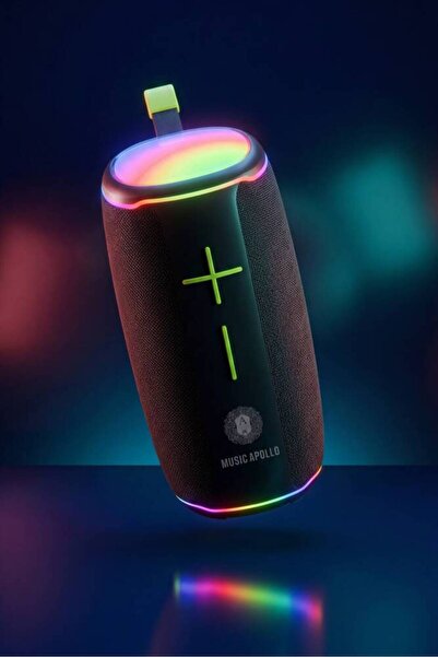 Music Apollo RGB Işıklı Bluetooth Hoparlör – IPX6 Su Geçirmez Taşınabilir Kab...