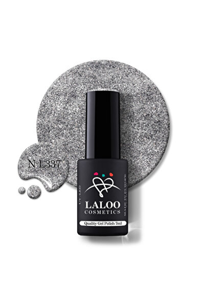 Laloo Cosmetics 337 Silver Glitter | Laloo gel polish 7ml