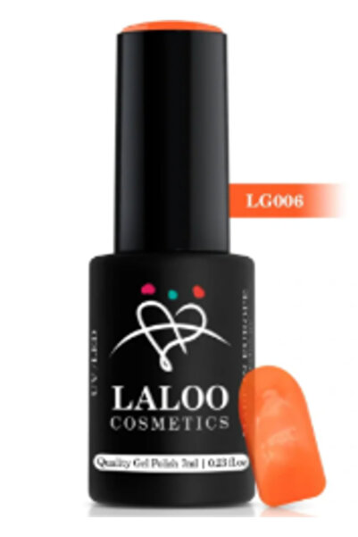 Laloo Cosmetics Oja semipermanenta Glass efect Orange n6 Laloo 7ml