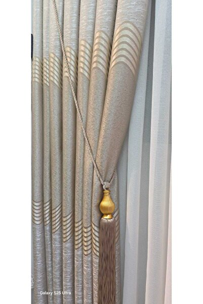 ISSA TEKSTIL İSSA FON PERDE BEJ FİZON RENGİ(TEK KANAT) (SIK PİLE)( 1X3 )