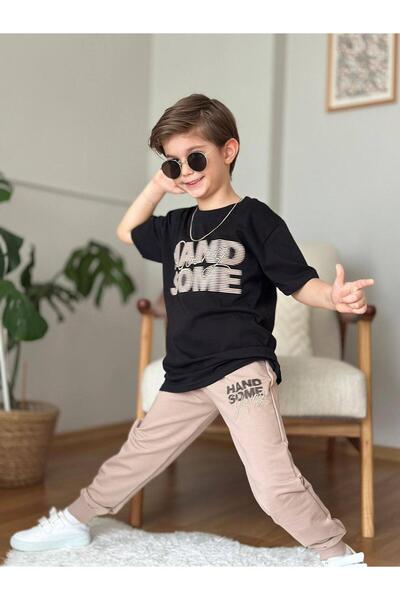 Melynova kids Boy's Printed T-Shirt/Sweatpants Casual Sports Set