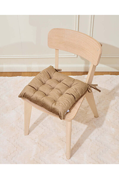 REDTAG Brown Velvet Chair Pad