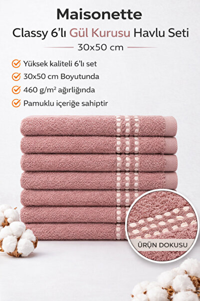 Maisonette Elegantni kuhinjski peškiri 30x50 cm, 100% pamuk, set od 6 komada ...