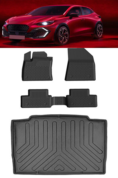 Sahler Renault Clio 6 2026 ve Sonrası 4.5D Paspas 3D Rizline Bagaj Havuzu Set