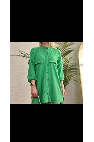 modasindoma Γυναικείο πουκάμισο με γιακά Judge πράσινο