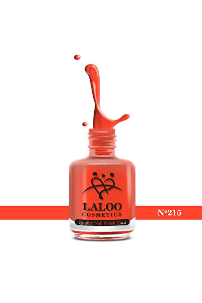Laloo Cosmetics No. 215 Orange Coral| Laloo classic nail polish 15 ml