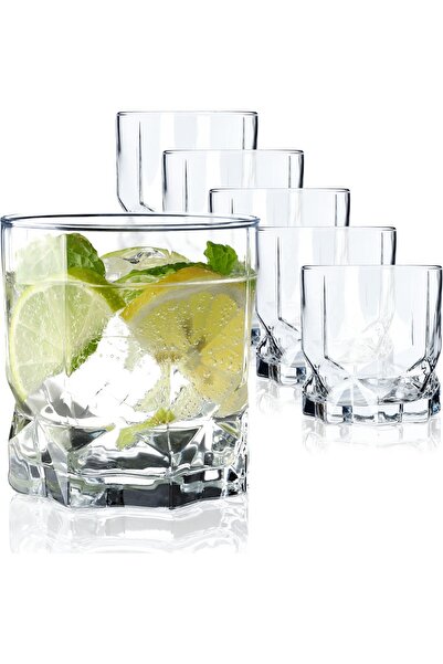 KADAX Glasses for Drinks and Juices 325ml Glass Set of 6 Literary Glasses