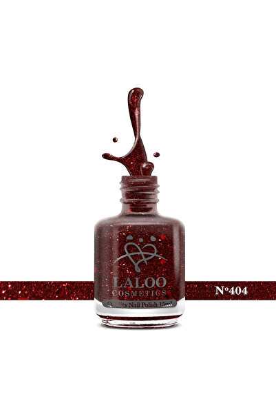 Laloo Cosmetics No.404 Red glitter| Oja clasica Laloo 15 ml