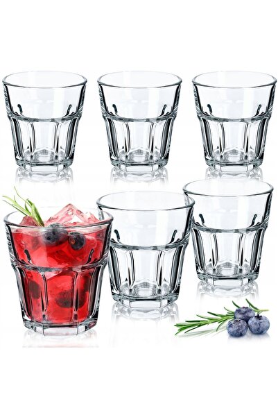 KADAX Drinking Glasses 6 pcs 230ml Juice Glass Set Thick Glass