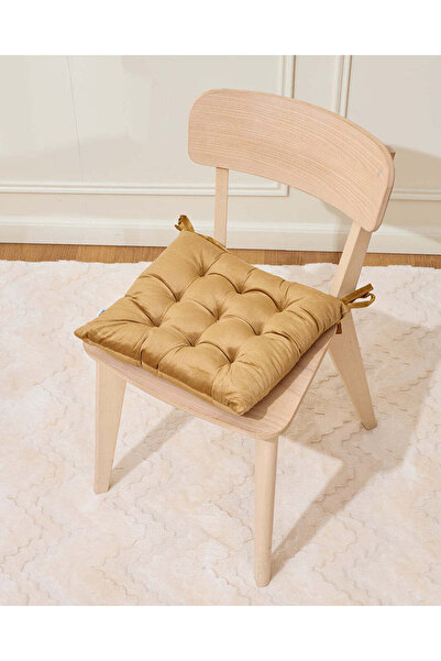 REDTAG Tan Velvet Chair Pad