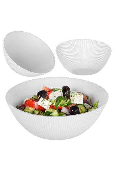 KADAX Bol de salată 20 cm din sticlă pentru supă, gustări, aperitive, alb, ca...