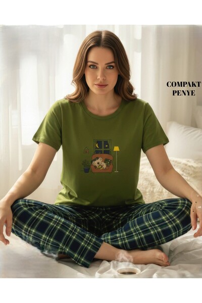 Mihra KOMPAK Pamučni džersej SET PIJ S KRATKIM RUKAVIMA I ŠTAMPOM Osnovni