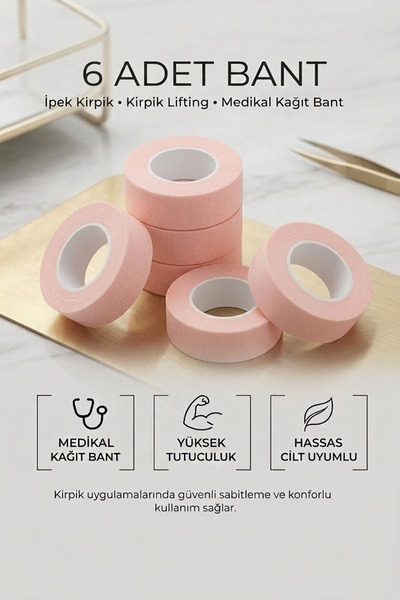 ellea İpek Kirpik Bandı Pembe 6 Adet
