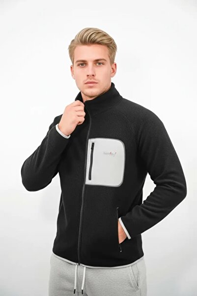 Hersley New Season Pocket Detail Men's Fleece Jacket