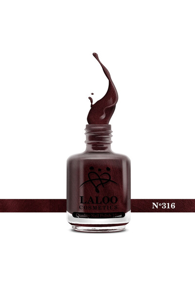 Laloo Cosmetics No. 316 Metallic Ruby| Laloo classic nail polish 15 ml