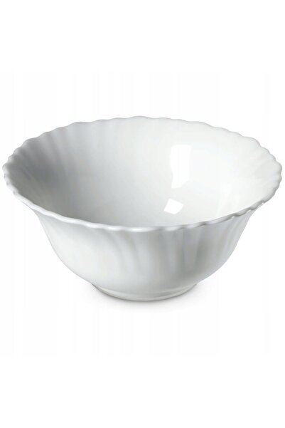 KADAX Bol de salată din sticlă, bol pentru salată, fructe, gustări, alb 13 cm