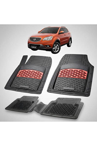 TEAMCAR Стелки за под SsangYong Korando C200, съвместими 2010-2019 | Червени