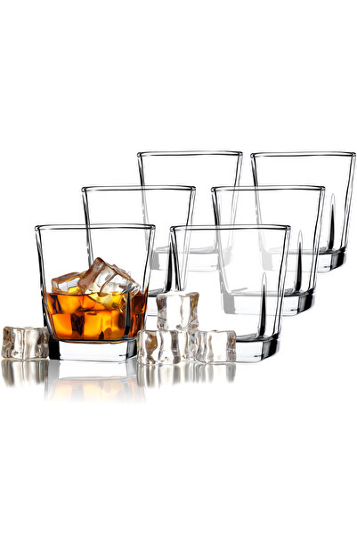 KADAX Glasses for Drinks, Whiskey, Juices, Set of 6 Glasses, 250ml
