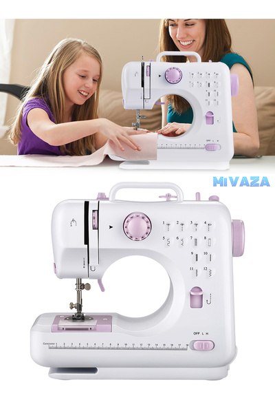 Mi VAZA ماكينة خياطة كهربائية بـ 12 غرزة - خط مزدوج وسرعة مزدوج - ماكينة خياط...