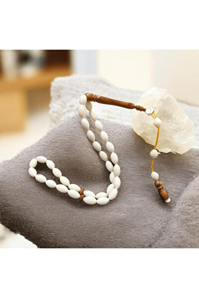 İnan Tesbih Arpa Cut Camel Bone and Kuka Special Combination Design Signed Mo...