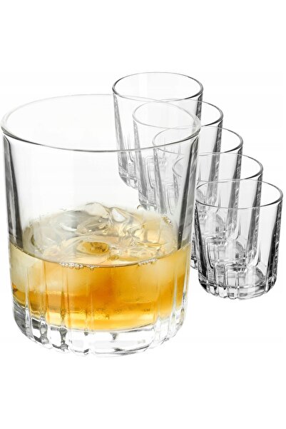 KADAX Glasses for Whiskey Drinks 280 ml Juice Beverages Set of 8 Thick Glass