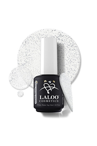 Laloo Cosmetics Flake Matte Top Coat Silver 15ml