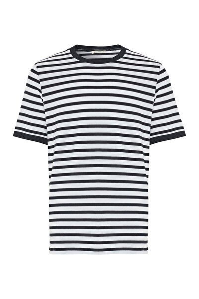 Mudo سترة تريكو مخططة بأكمام قصيرة