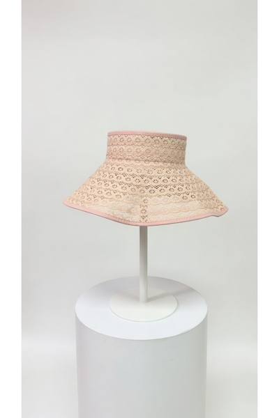 Mollycrush Pălărie cu vizor bej pentru femei dantelă cu model |   Model de va...