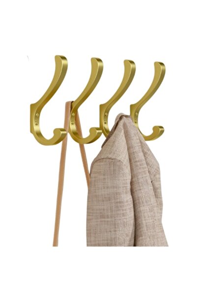 DELPI Set of 4 Coat Hooks with 2 Hooks