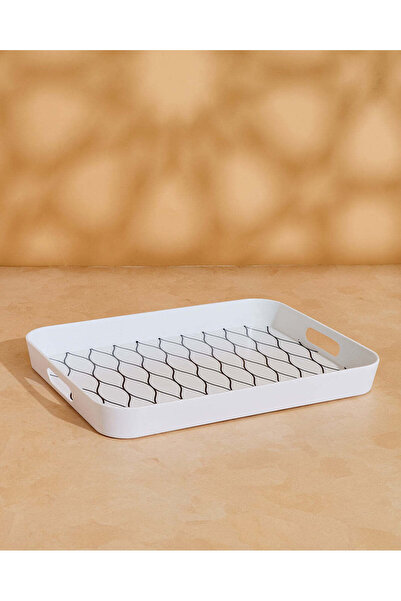 REDTAG Grey Bamboo Rectangle Medium Serving Tray