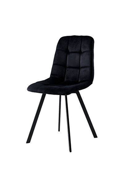 CHOIWIN Dining Chair， Office Chair ， Black High Back Chair with Metal Legs fo...