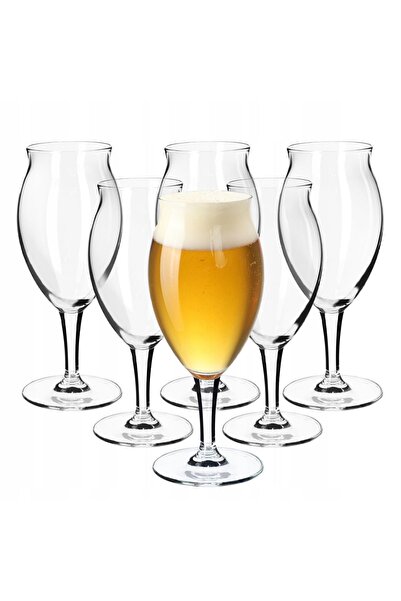 KADAX Beer Mug Beer Glass Beer Mugs Glass Tall Goblet 410 ml 6 pcs