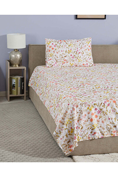 REDTAG شرشف مسطح مطبوع بنقوش زهور متعددة الألوان - مقاس مفرد