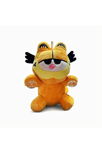 ZEKTON Garfield Vantuzlu Peluş Oyuncak 22 cm - Cama Yapışan Yumuşak Figür Hed...