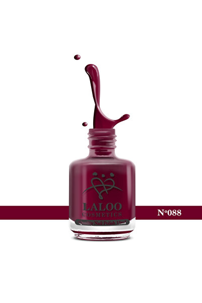 Laloo Cosmetics No.088 Purple Red| Laloo classic nail polish 15 ml