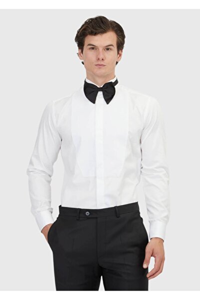 Ramsey Cămașă smoking albă pentru bărbați - 10104537-500