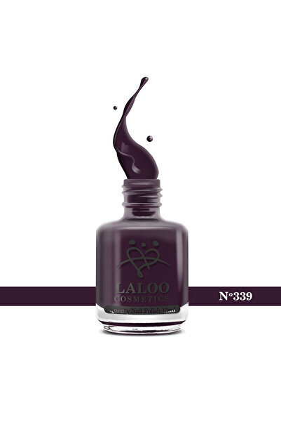 Laloo Cosmetics No. 339 Dark Aubergine| Laloo classic nail polish 15 ml