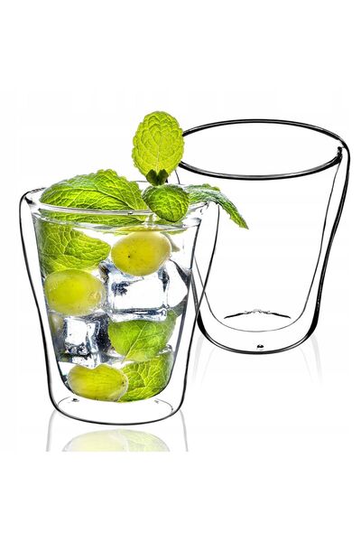 KADAX Pahare termic pentru băuturi 250ml Set de 2 pahare
